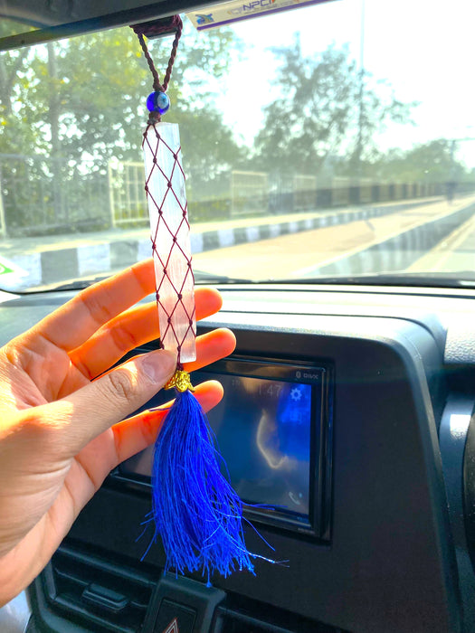 Selenite Evil Eye Car Hanging