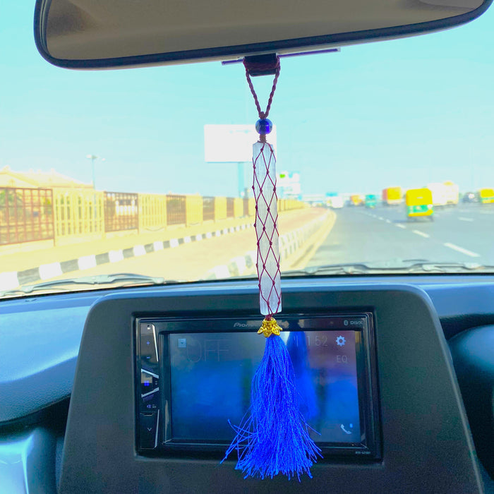 Selenite Evil Eye Car Hanging