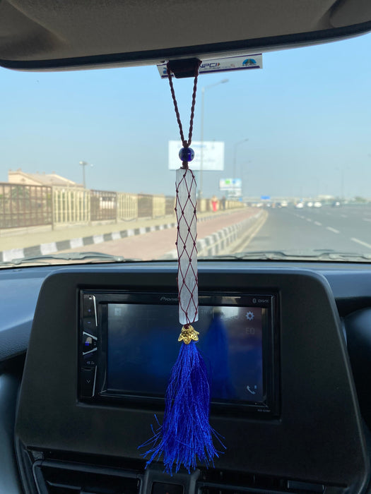 Selenite Evil Eye Car Hanging