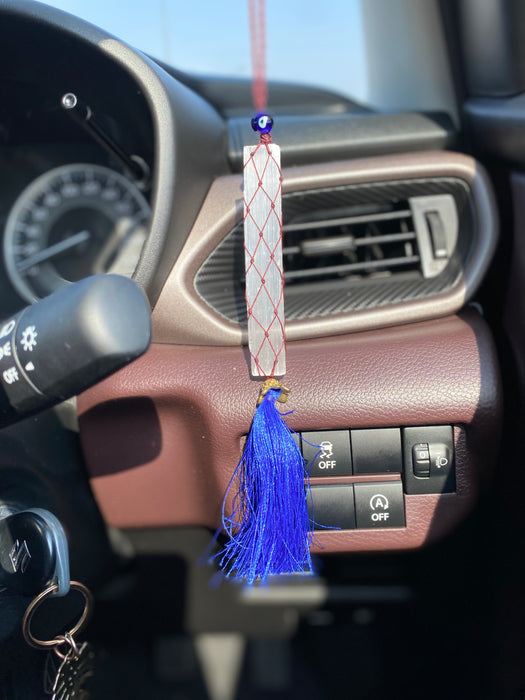 Selenite Evil Eye Car Hanging